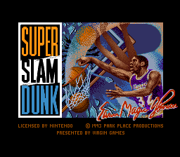 Super Slam Dunk (USA) Title Screen
